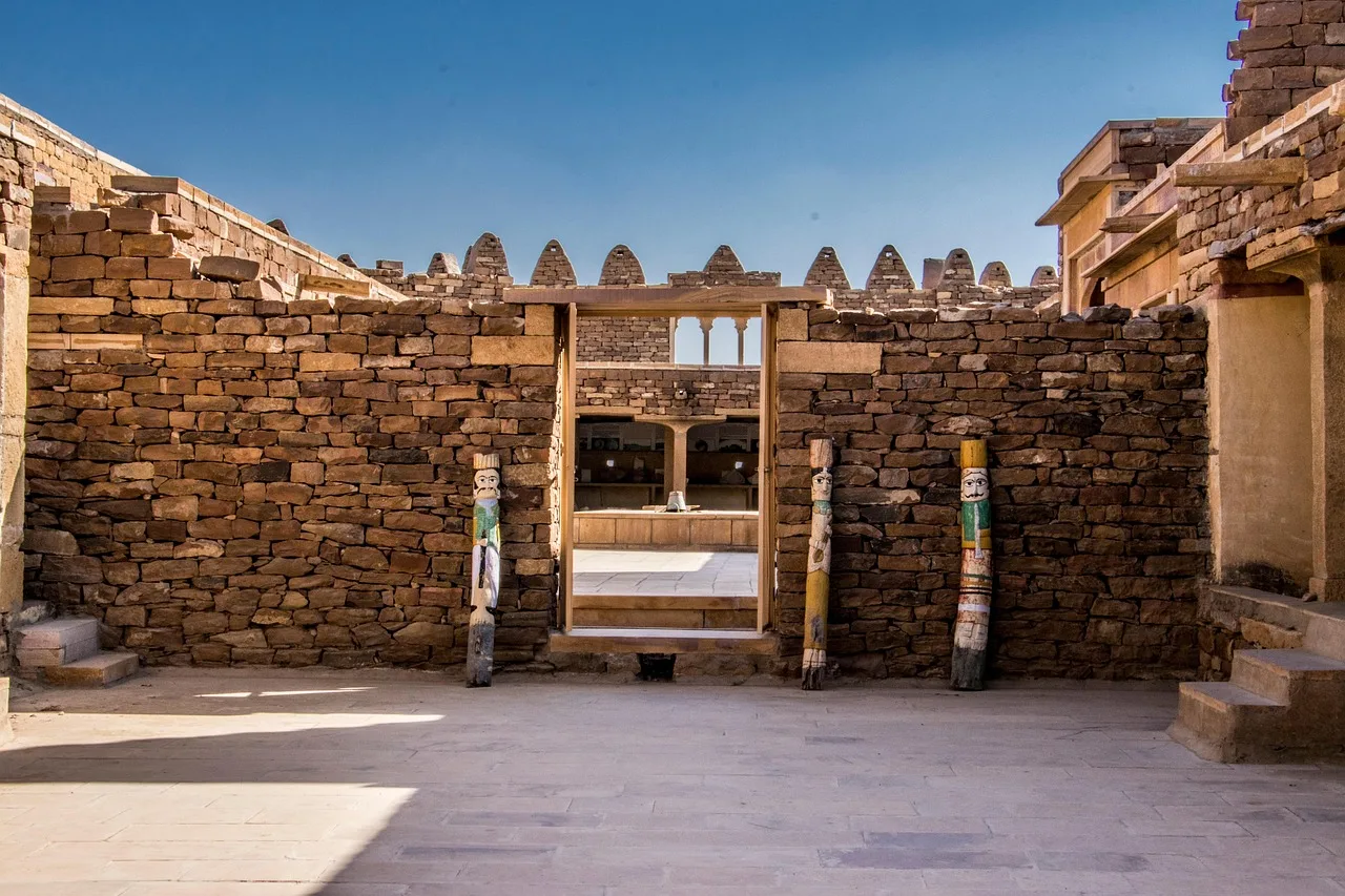 Golden Jaisalmer Fort and desert safari camp in Rajasthan winter