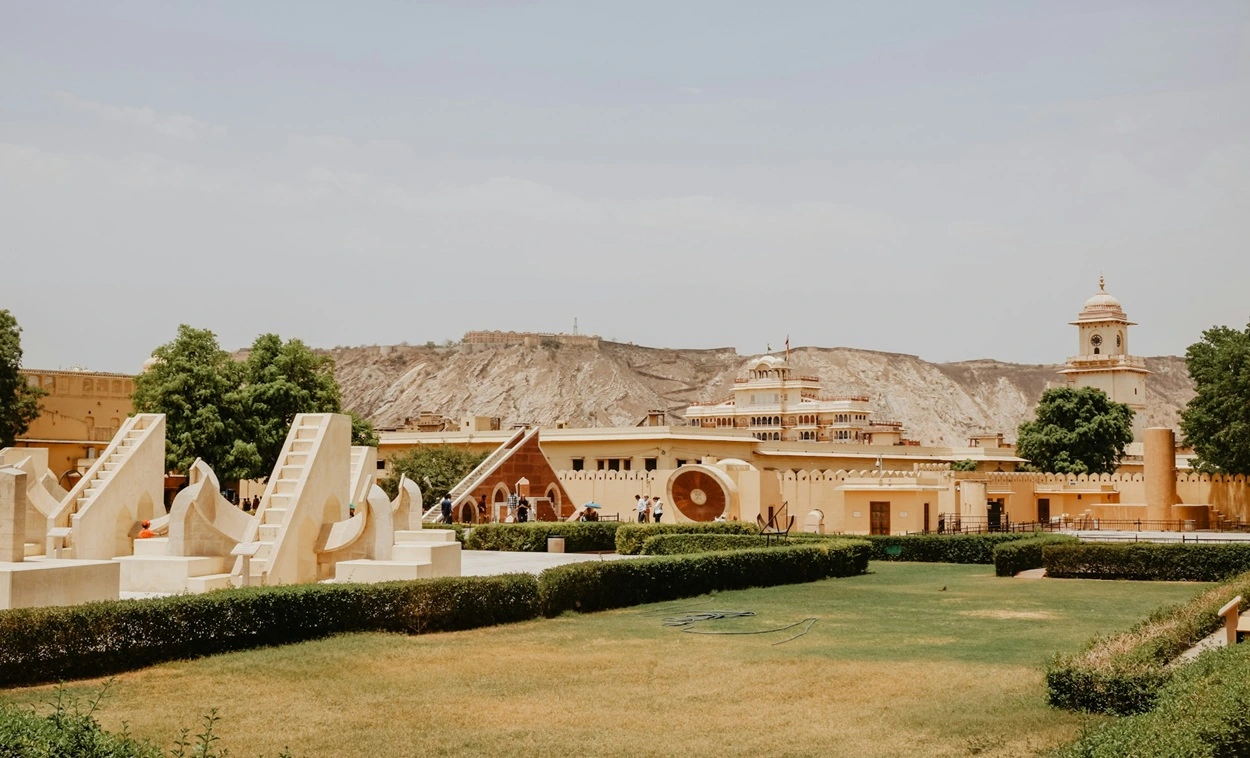 Samrat Yantra stone sundial astronomical instrument at Jantar Mantar Jaipur