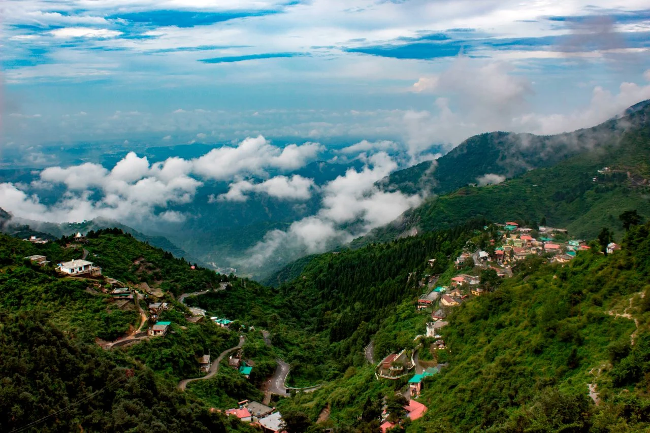 Panoramic valley view from Mall Road in Mussoorie Queen of Hills